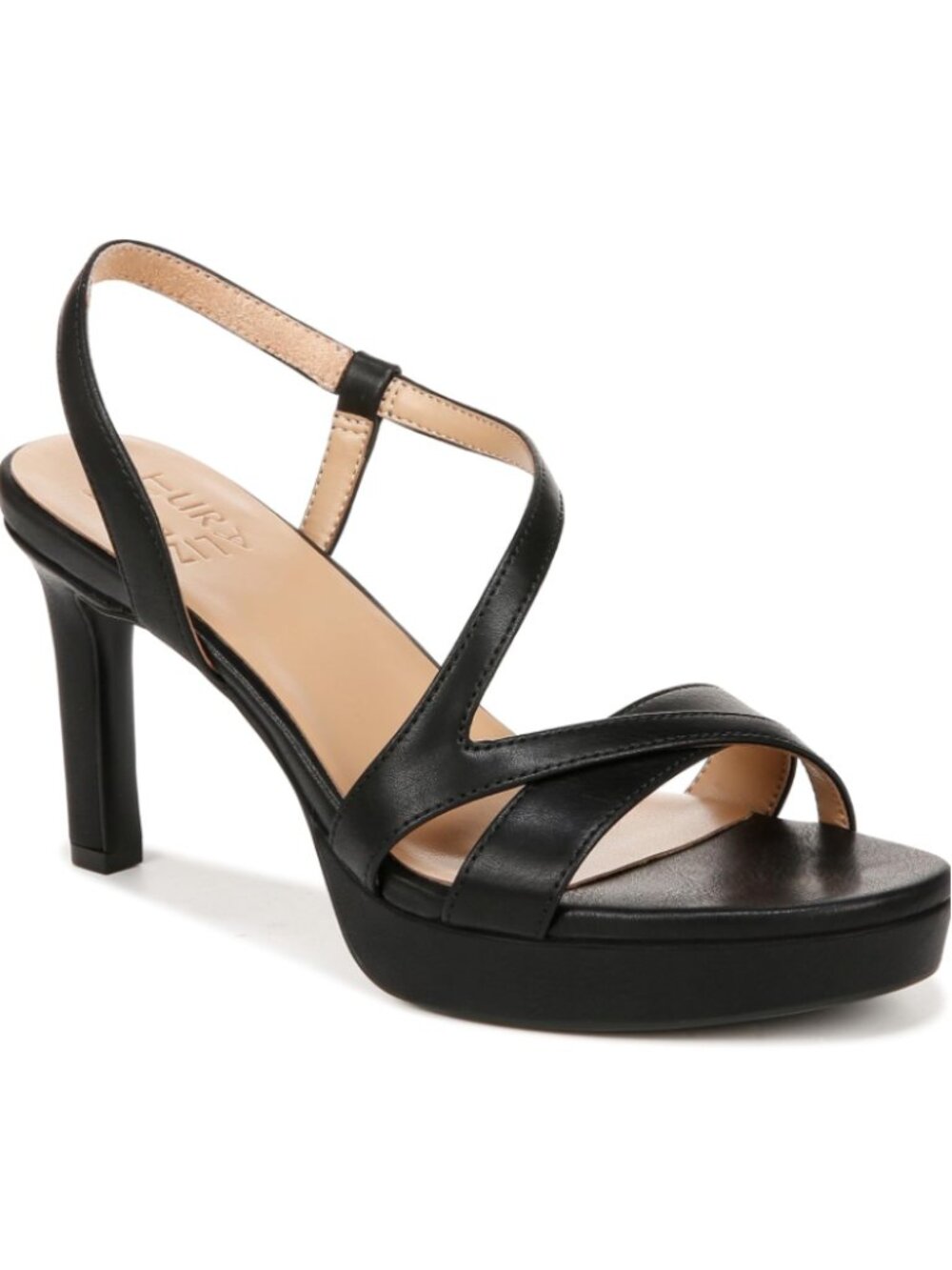 Naturalizer Women's Abby Heeled Dress Sandal Size 11 Wide Black